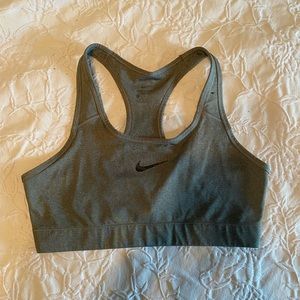 Grey Nike sports bra